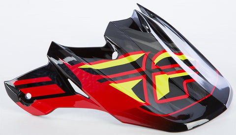 F2 Carbon Shorty Helmet Visor (black-red-lime)