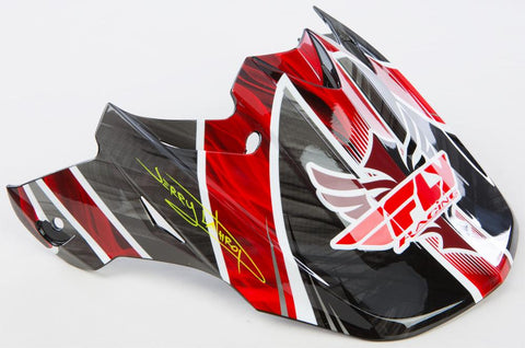 F2 Carbon Acetylene Visor (white-red)