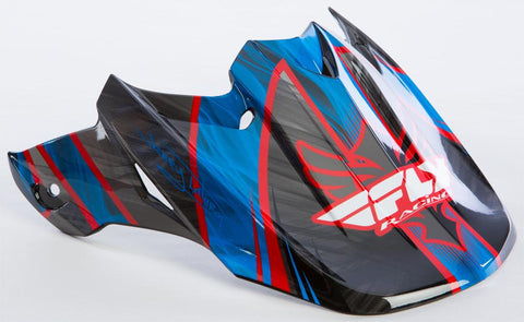 F2 Carbon Acetylene Visor (red-blue)