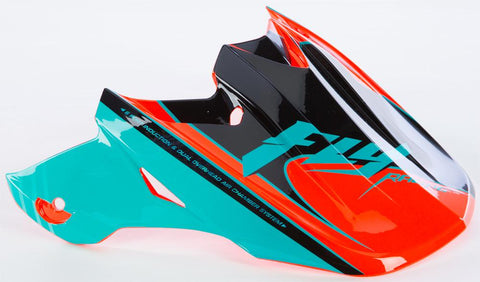 F2 Carbon Fastback Visor (teal-orange-black)