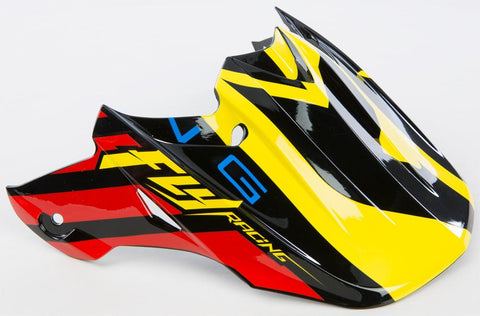 F2 Carbon Mips Helmet Visor (red-black-yellow)