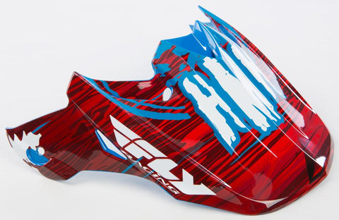 F2 Carbon Hmk Stamp Visor (red-blue)
