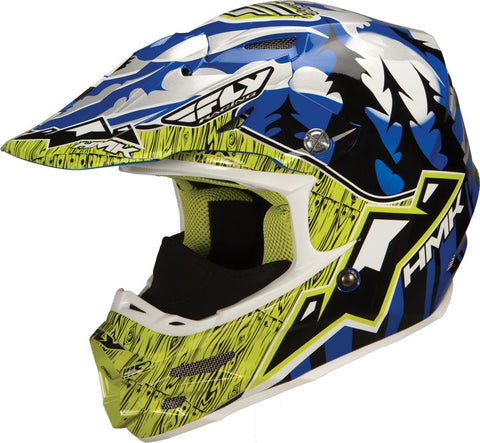 F2 Carbon Pro Hmk Wilderness Helmet Blue-lime Xs
