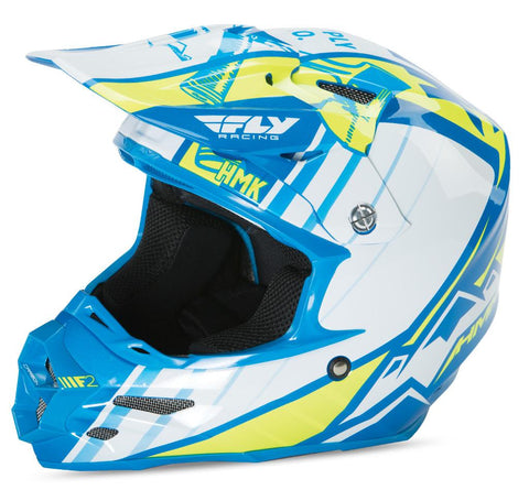 F2 Carbon Hmk Pro Cross Helmet Blue/Hi-Vis Xs