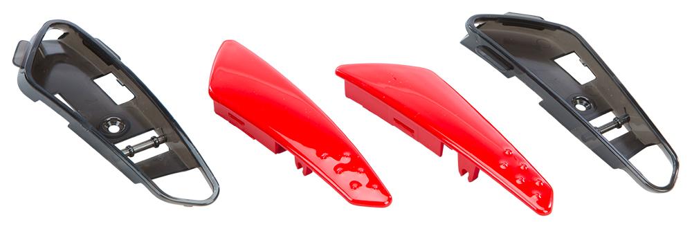 Fly Luxx Front Jaw Vent Red L& R 4 Pcs W-screws