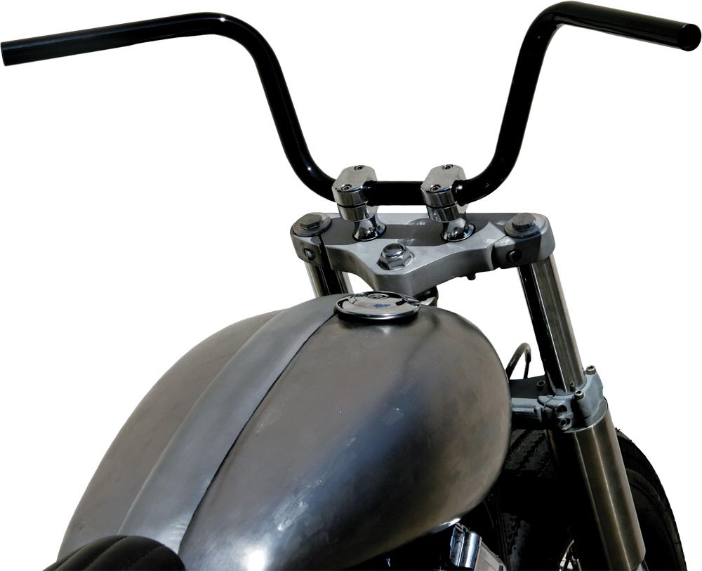 Bobber High Bar W-dimples Steel-black 1"