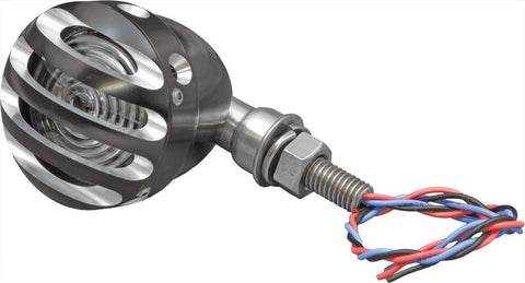 Drilled Mini Finned Turnsignal Black