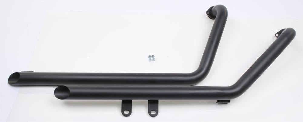 Full Cruiser Exhaust System Slash Cut Drag Black