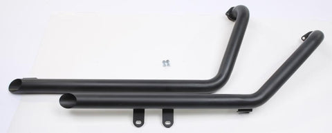 Full Cruiser Exhaust System Slash Cut Drag Black