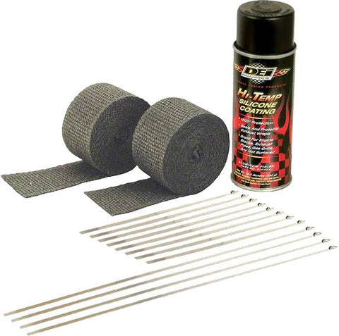 Exhaust Pipe Wrap Kit Black Wrap W-black Coating