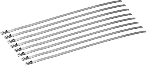 Locking Ties Stainless Steel 8" 8-pk