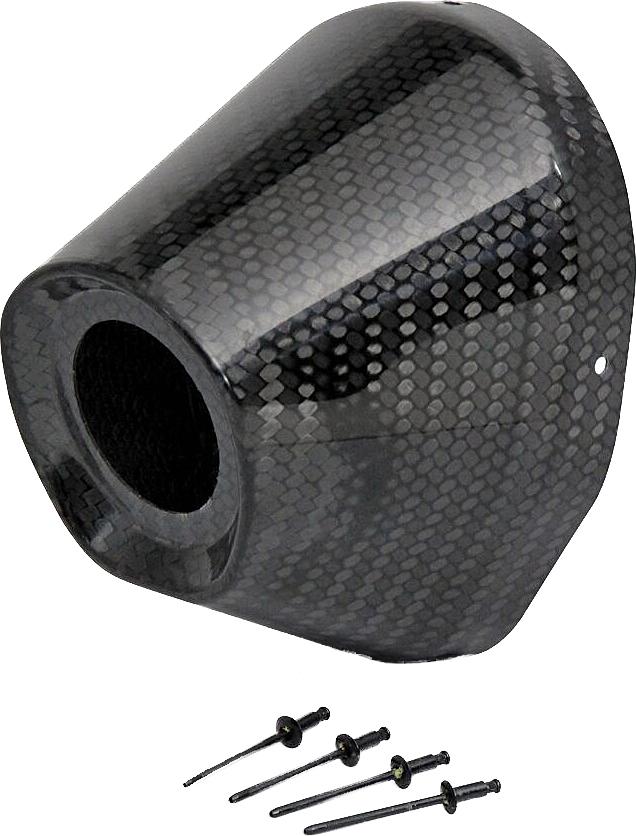 Carbon End Cap 4.5" Hole 1 1-2 Ti5-ti6 Cap-rivets