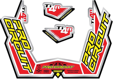 Ti-4r Sticker Kit Replacement Muffler Stickers