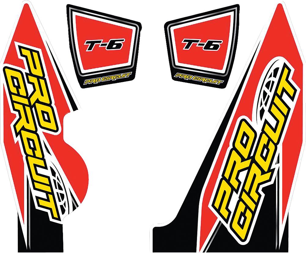 T-6 Wrap-end Cap Decals Yz250f Replacement Muffler Stickers