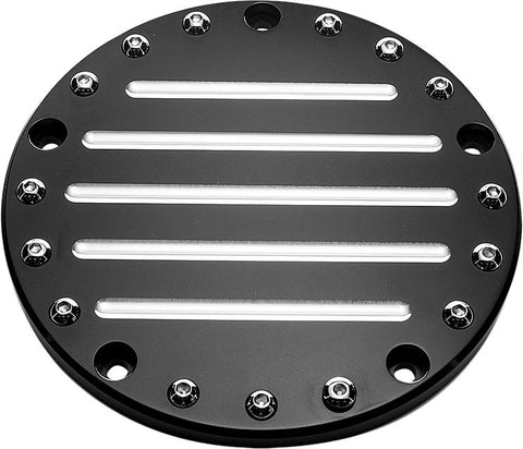Billet Derby Cover Fluted (black)