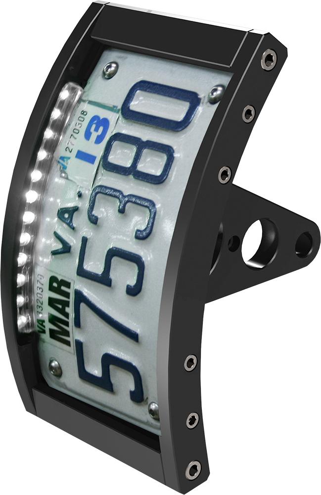 Curved Tag Mount W-led Black Denim