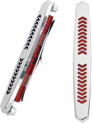 Aero Bag Lights Chrome W-red Lens