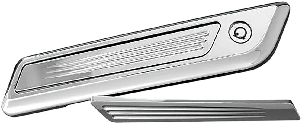 Speed Ball Saddlebag Latch Inserts (chrome)