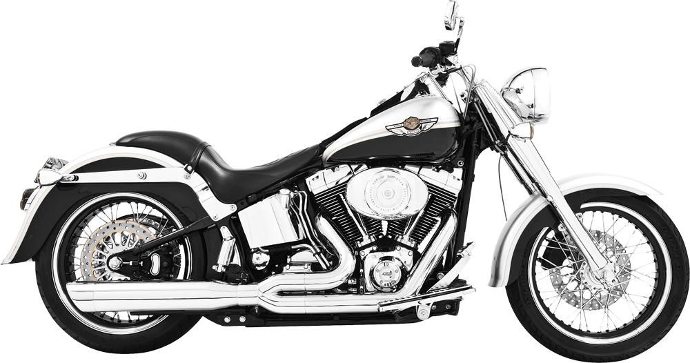 Union 2-Into-1 Blk Softail