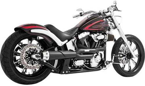 Outlaw High 2-Into-1 Blk Softail