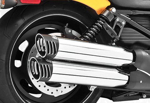Racing Slip-On Chrome W/Black Tip