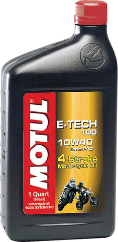 E-tech 100 Synthetic Oil 10w-4 0 1qt