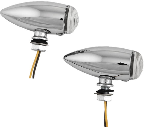 Led Bullet Marker Light Chrome W-clear Lens