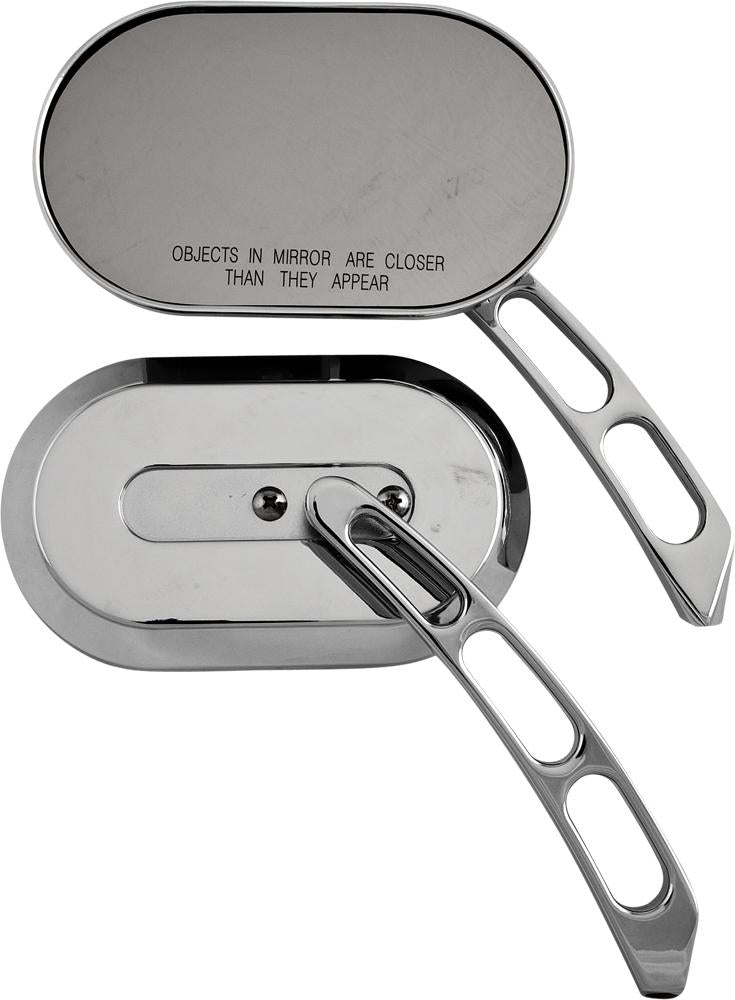 Oval Mirror Set Chrome 5.5X3.25"