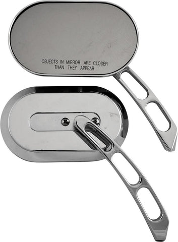 Oval Mirror Set Chrome 5.5X3.25"