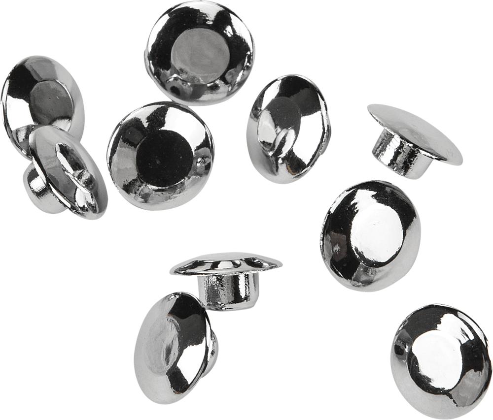 Handlebar Clamp Plug Caps Chrome 10-pk
