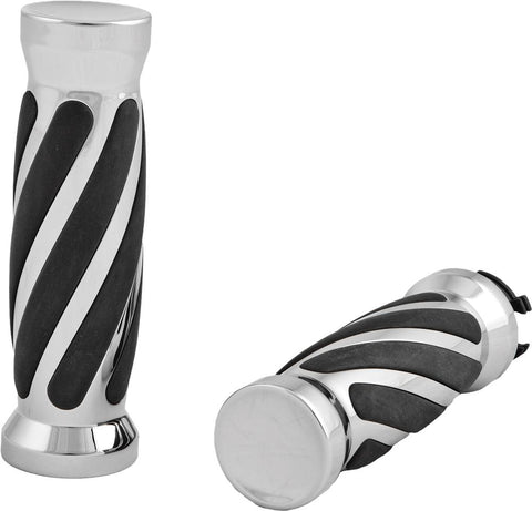 Grips W/Twist Rubber Fits 76-U P Chrome