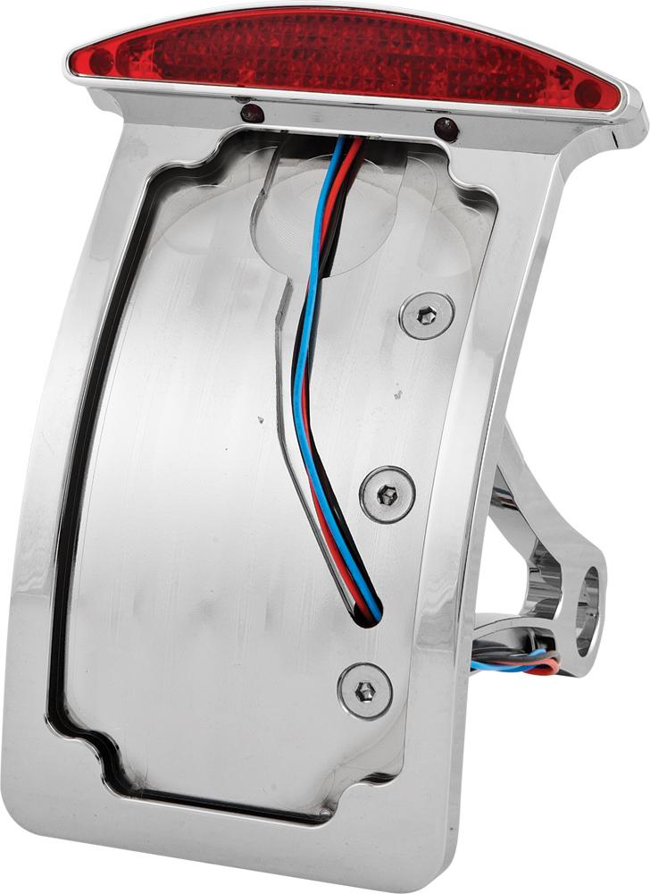 License Plate Frame Curved Vertical Half Moon Led