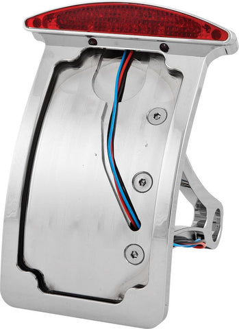 License Plate Frame Curved Vertical Half Moon Led