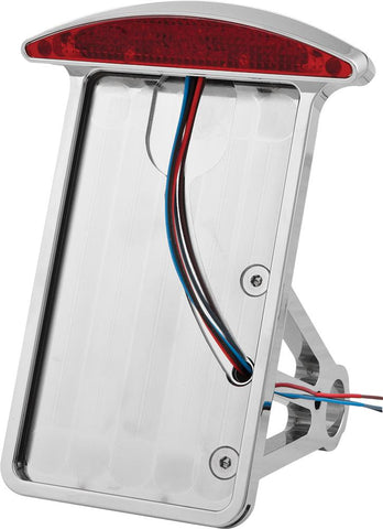 License Plate Frame Flat Vertical Half Moon Led