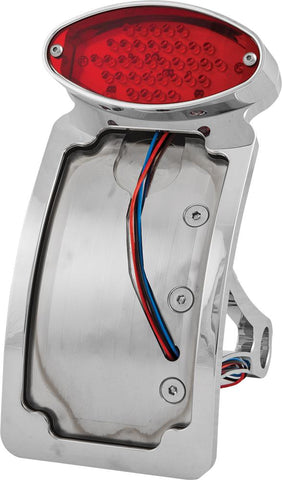 License Plate Frame Curved Vertical Cateye Led