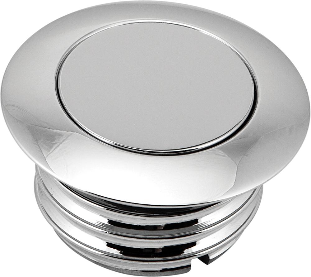 Gas Cap Pop-Up Screw-In Smooth Vented Chrome