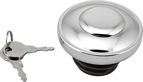 Gas Cap Screw-In W/Lock&Cover Non-Vented 96+ Fatbob Black