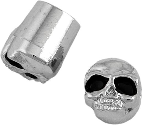 Valve Stem Caps Metal Stem Chrome Skull
