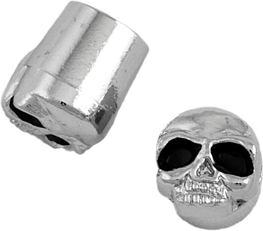 Valve Stem Caps Center Stem Chrome Skull