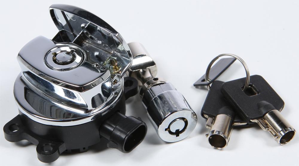 Side Hinge Ignition Switch W-fork Lock (chrome)