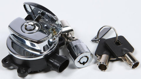 Side Hinge Ignition Switch W-fork Lock (chrome)