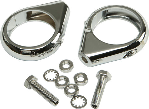 Turn Signal Clamp Chrome 49mm