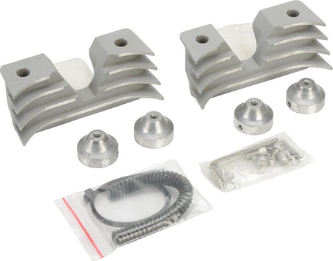 Finned Headbolt Cover Silver