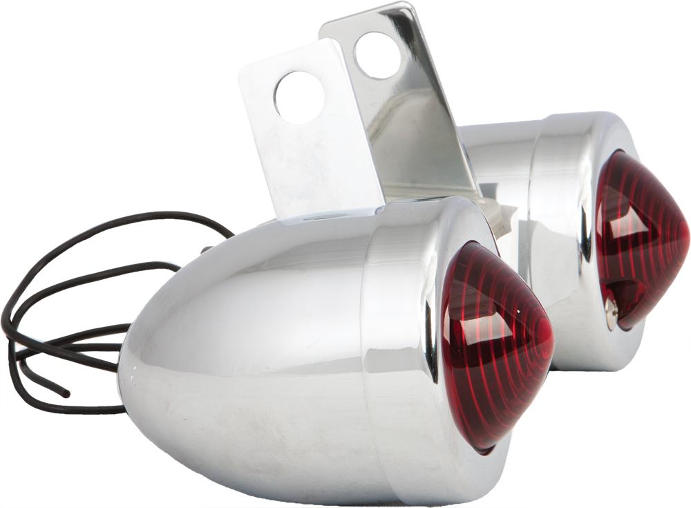 Chr Bullet Marker Light W-brkt Red Lens Single Filament