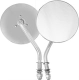 Black 4" Round Mirror Left Side