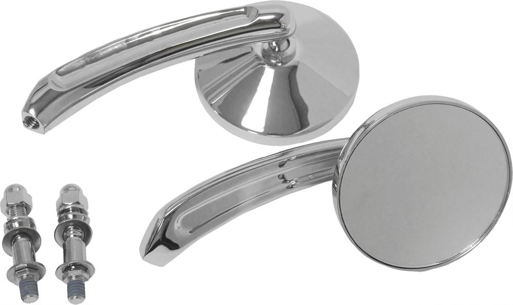 Round Custom Cast Mirror Chrome