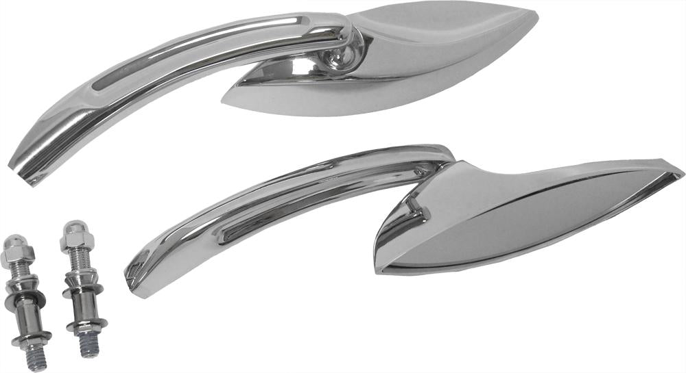 Eliptical Custom Cast Mirror Chrome