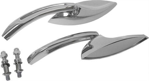 Eliptical Custom Cast Mirror Chrome
