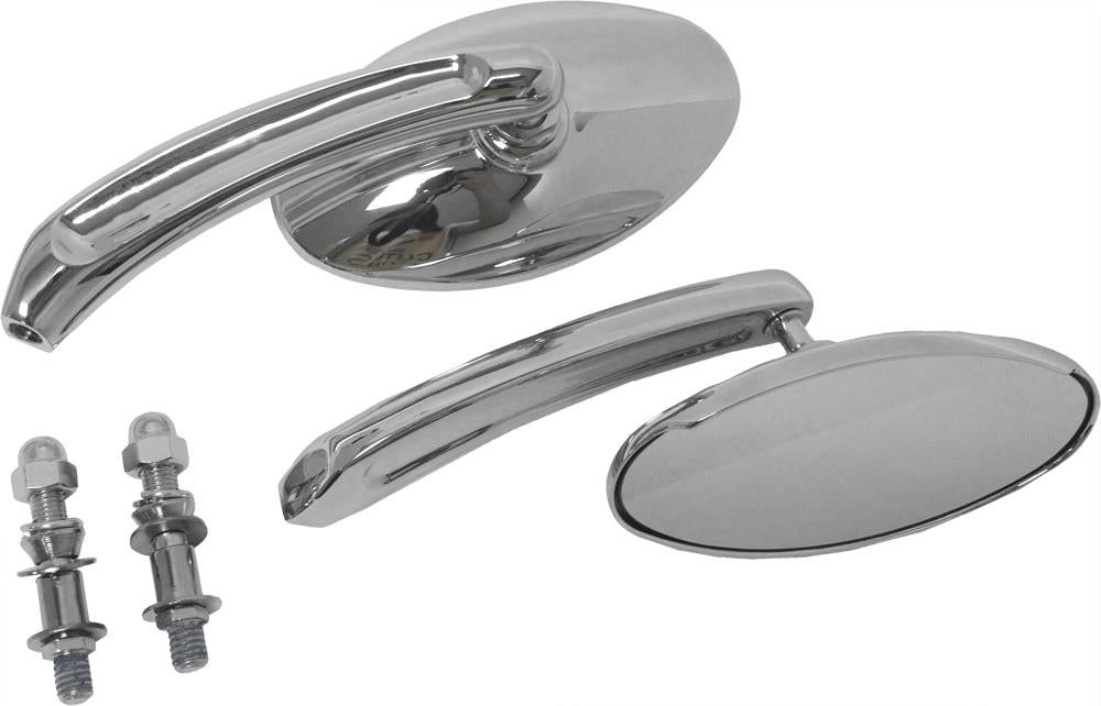 Oval Custom Cast Mirror Chrome