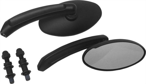 Oval Custom Cast Mirror Black